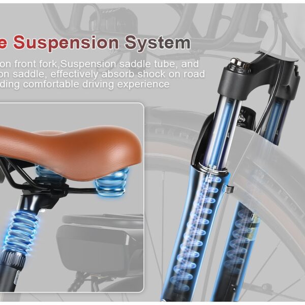 RS-A07 sähköpyörän jousitettu satulaputki – pehmeä ja mukava ajo