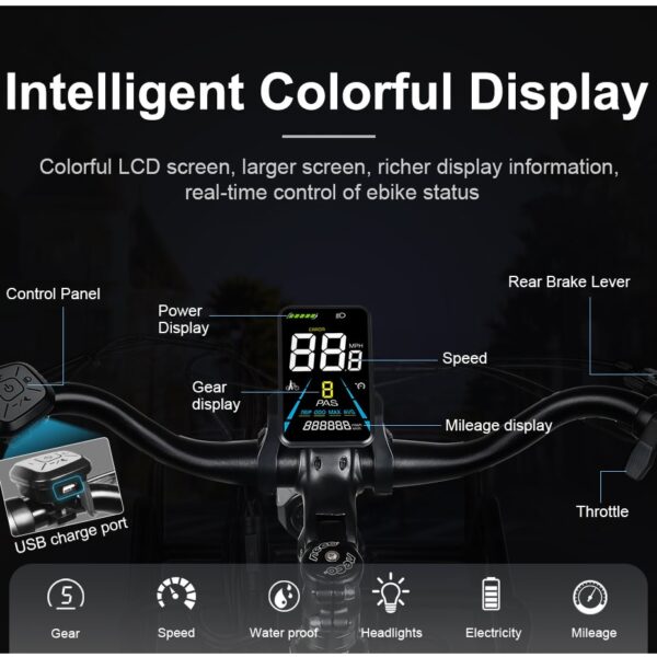 RS-A07 värillinen LCD-näyttö – ajotiedot yhdellä silmäyksellä