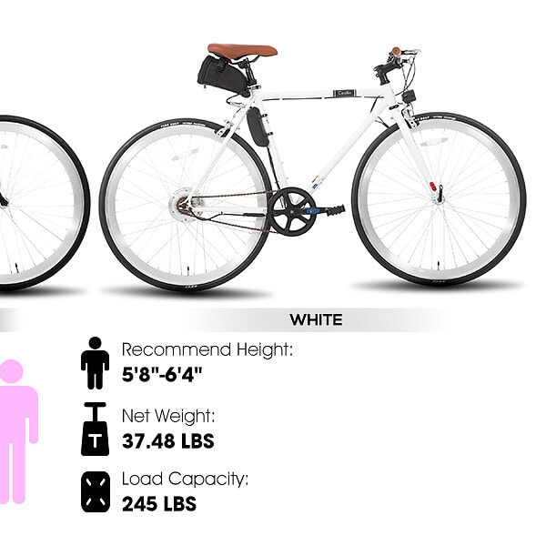 Pyörä sopii 173–193 cm pitkille käyttäjille