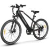 Musta SAMEBIKE-sähkömaastopyörä valkoisella taustalla