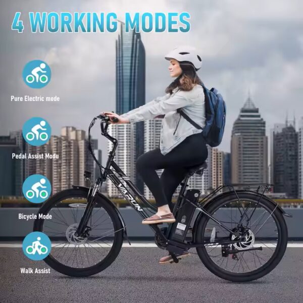 Varun C26-2 tehokas sahkopyora citykayttoon ja vaivattomaan liikkumiseen