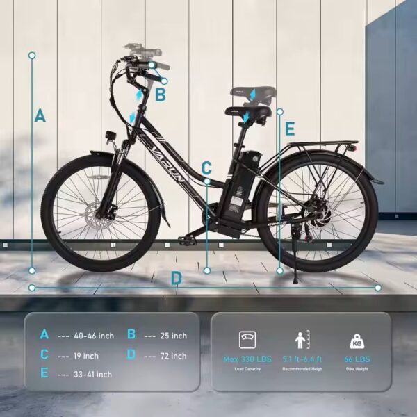 Kaupunkisahkopyora 48V akulla ja 80 km toimintamatkalla