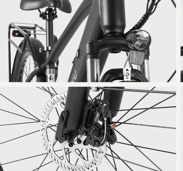 DYU C5 sähköpyörä kaupungin puistossa