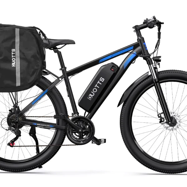 DUOTTS C29 SÄHKÖPYÖRÄ -Etujousitus iskunvaimennuksessa maastossa