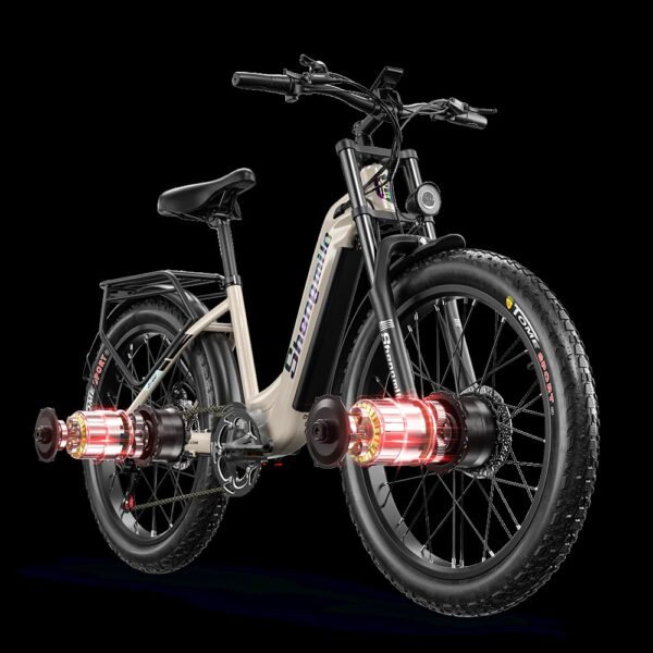 Fatbike sähköpyörä ja auringonpaiste