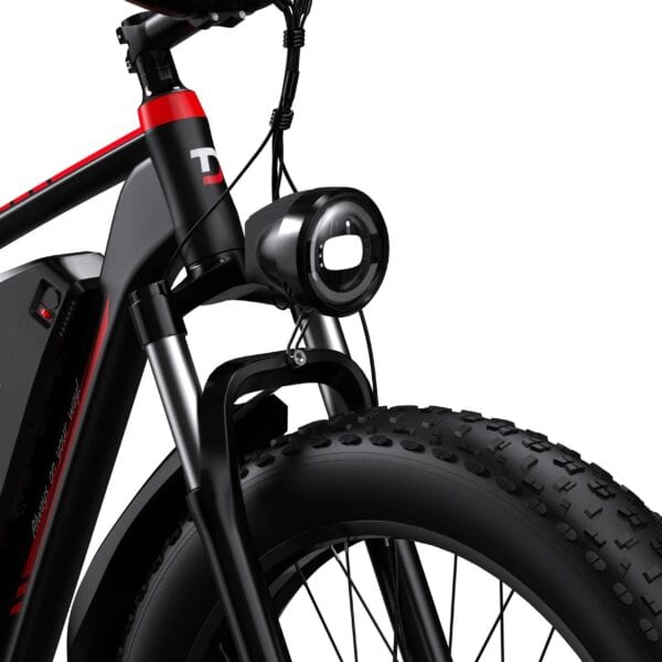 duotts s26 fatbike illan hämärässä valaistuna