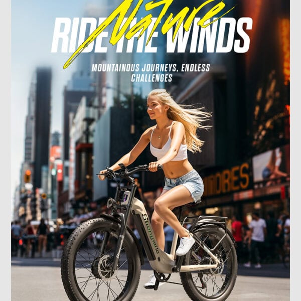 S700 sähköpyörä käyttäjän alla