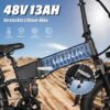 Varun S20‑2 taitettava sähköpyörä ajossa ylämäessä