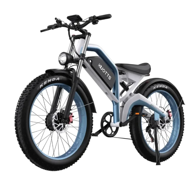 N26 sähköpyörä hiekkatiellä. ZOOM hydrauliset levyjarrut lähikuvassa.