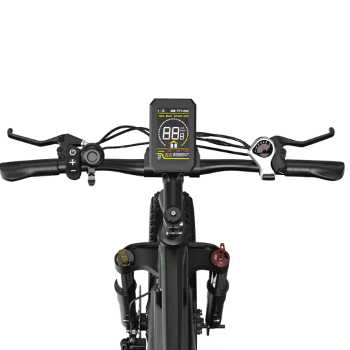 BK9S-HW sähkömaastopyörä vauhdissa hiekkatiellä