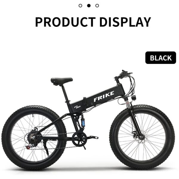 "Frike F7 sähköpyörä seisoo auringonpaisteessa modernin asuinalueen kadulla."