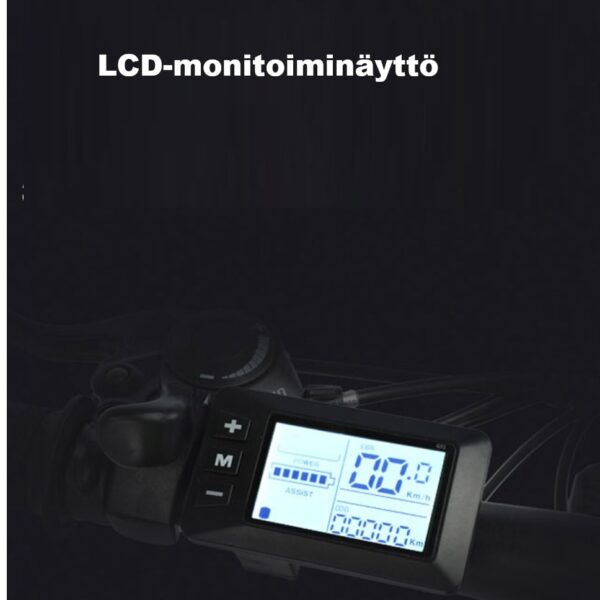 Frike-F2-1000W-sahkofatbike-lcd-näyttö