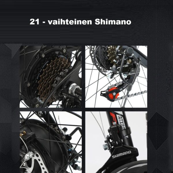 Frike-F2-1000W-sahkofatbike-vaihteisto