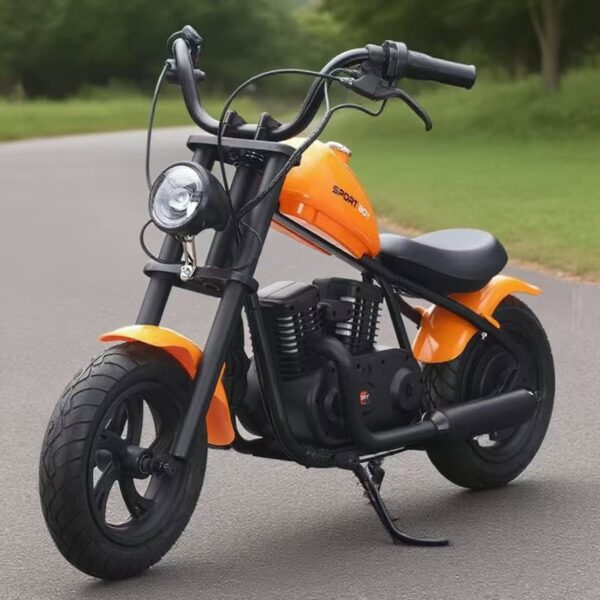 Oranssi-250W-lastensahkopyora-3-10-vuotiaille-lapsille