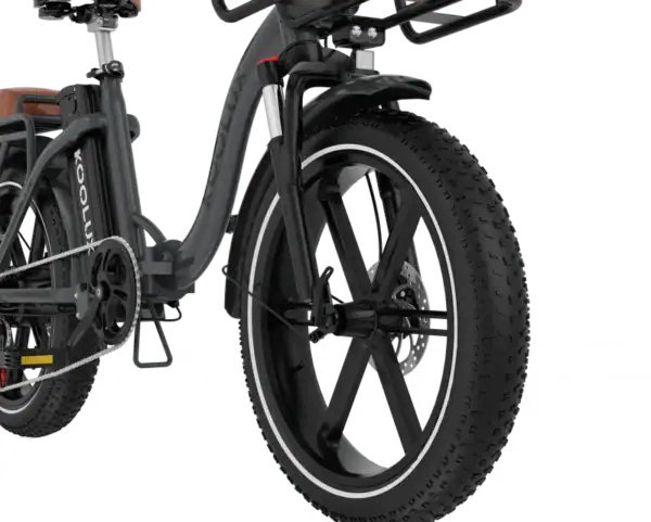 Koolux X16 e-bike akun sijainti rungossa lähikuvassa