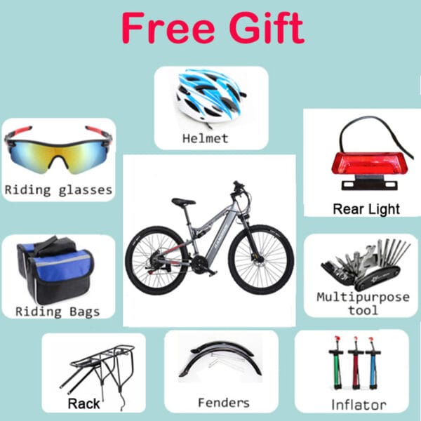 Elcykel och gratis cykelutrustning